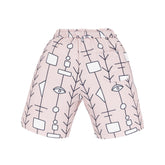 Status Quo Boy's Geometric Print Polyester Blend Drawstring Shorts